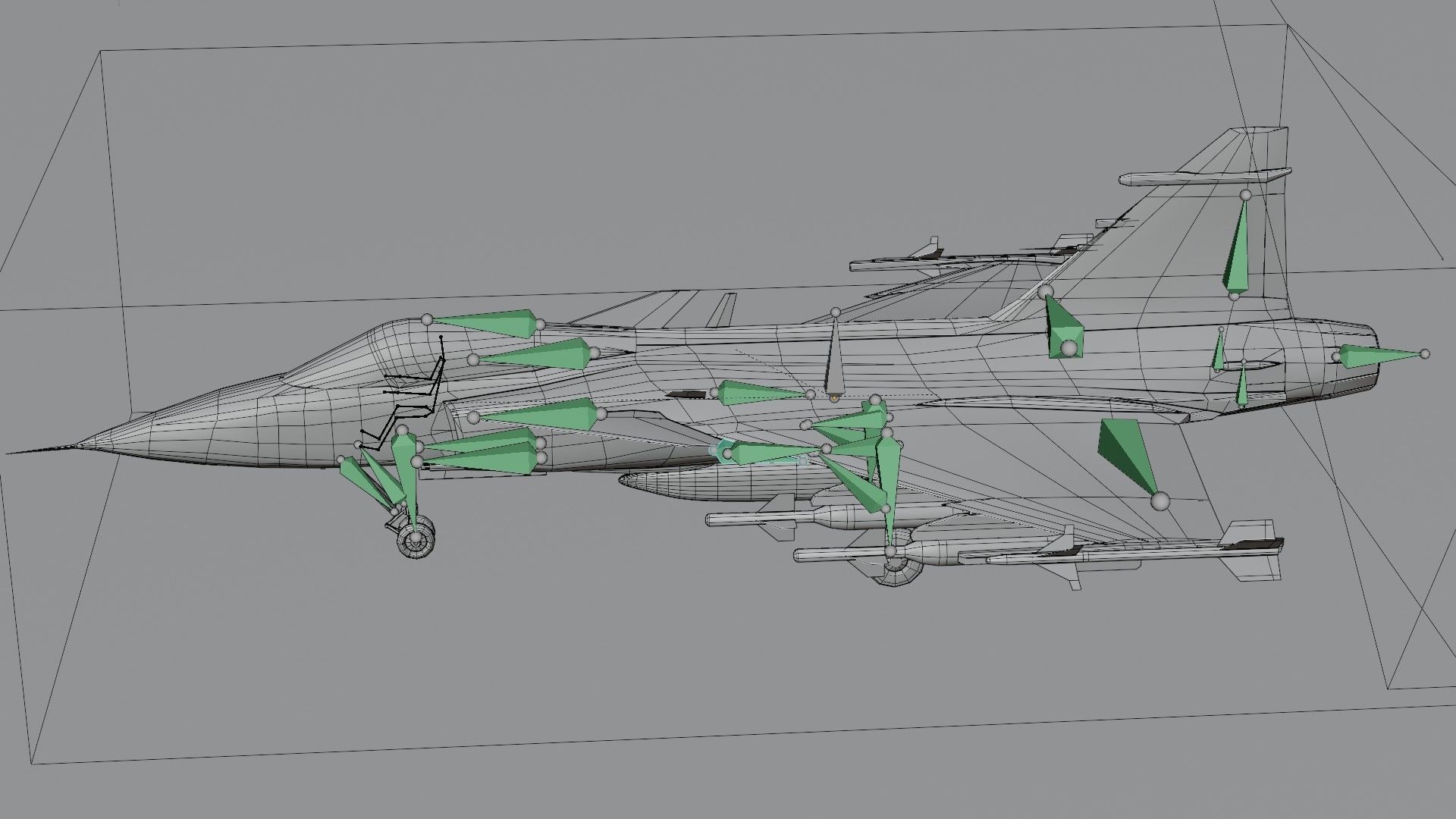 SAAB JAS-39 Gripen Low-poly 3D model_21