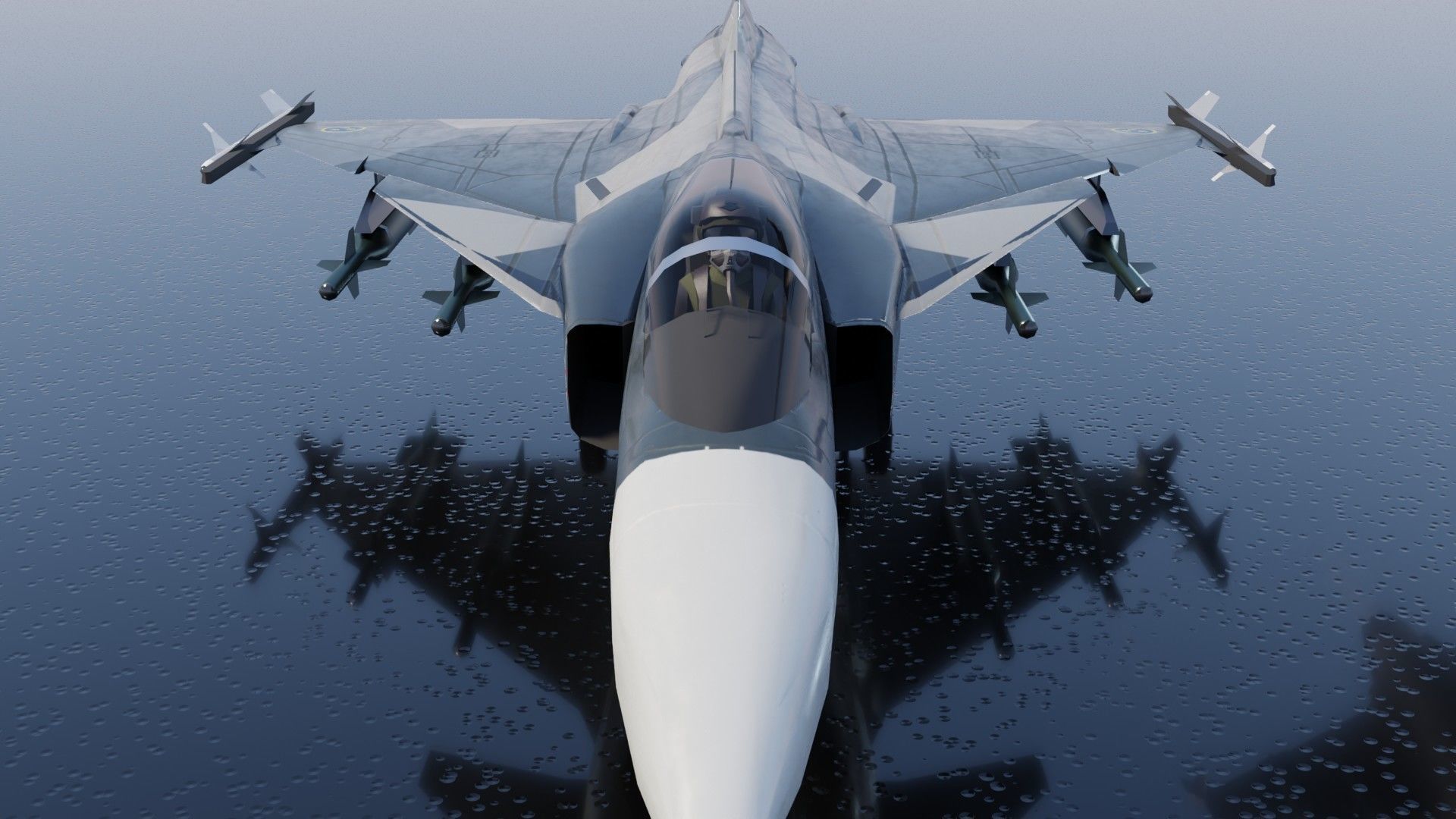 SAAB JAS-39 Gripen Low-poly 3D model_25