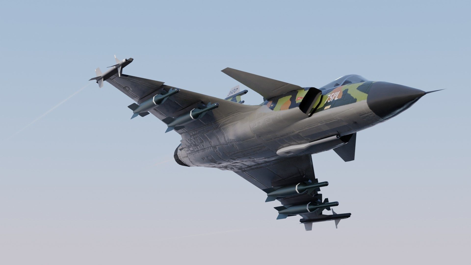 SAAB JAS-39 Gripen Low-poly 3D model_12