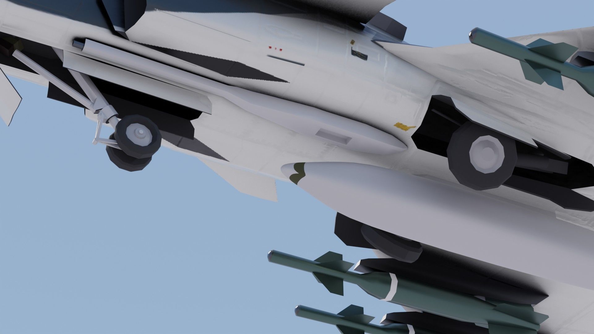 SAAB JAS-39 Gripen Low-poly 3D model_24