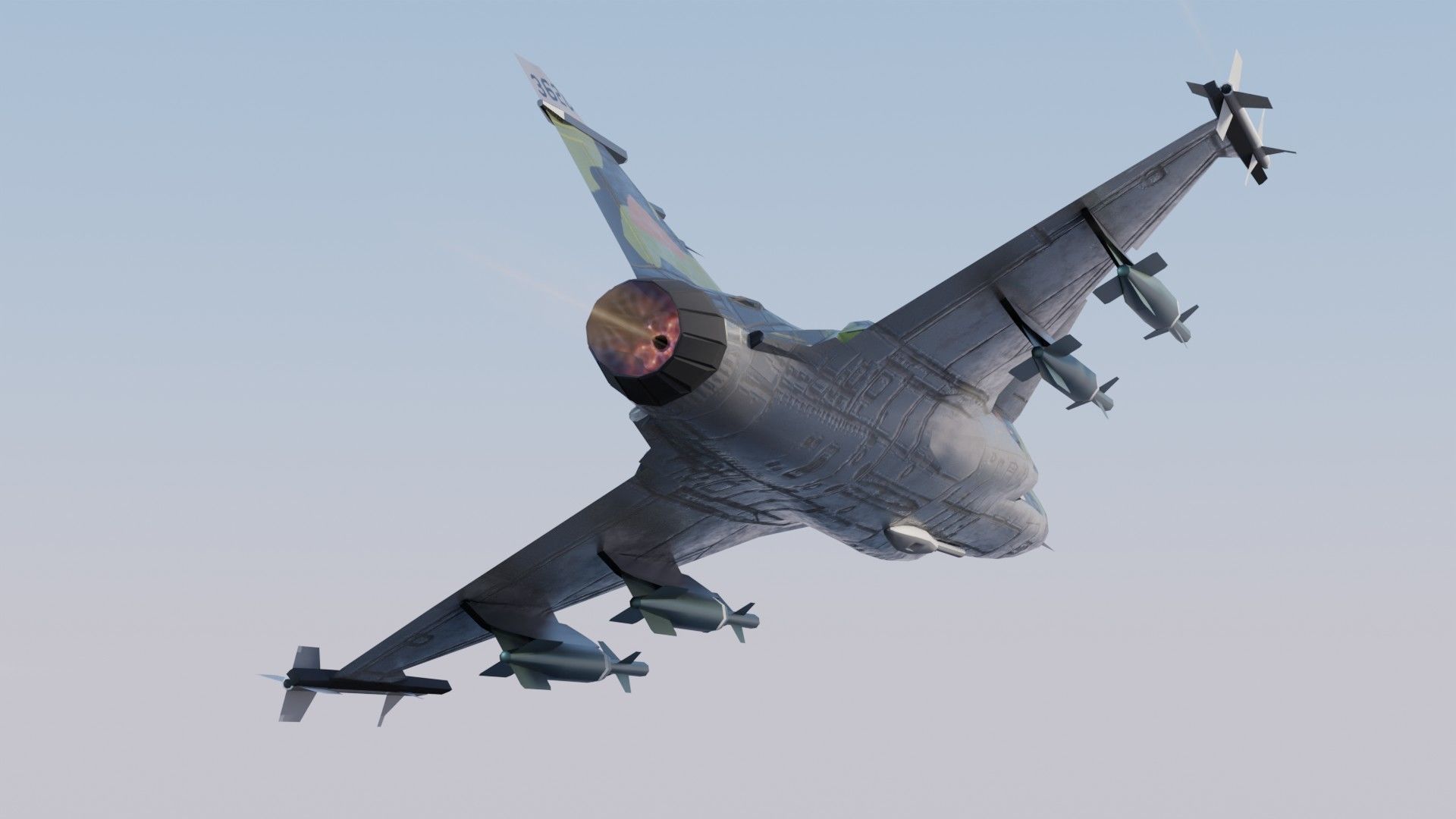 SAAB JAS-39 Gripen Low-poly 3D model_13