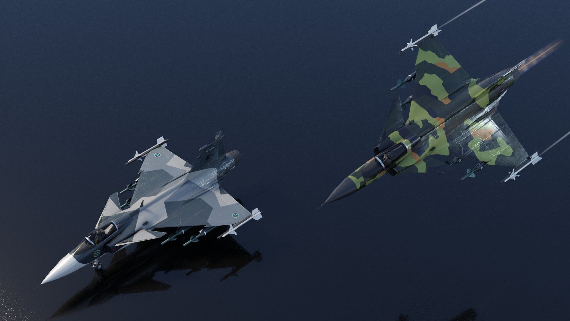 SAAB JAS-39 Gripen Low-poly 3D model_20