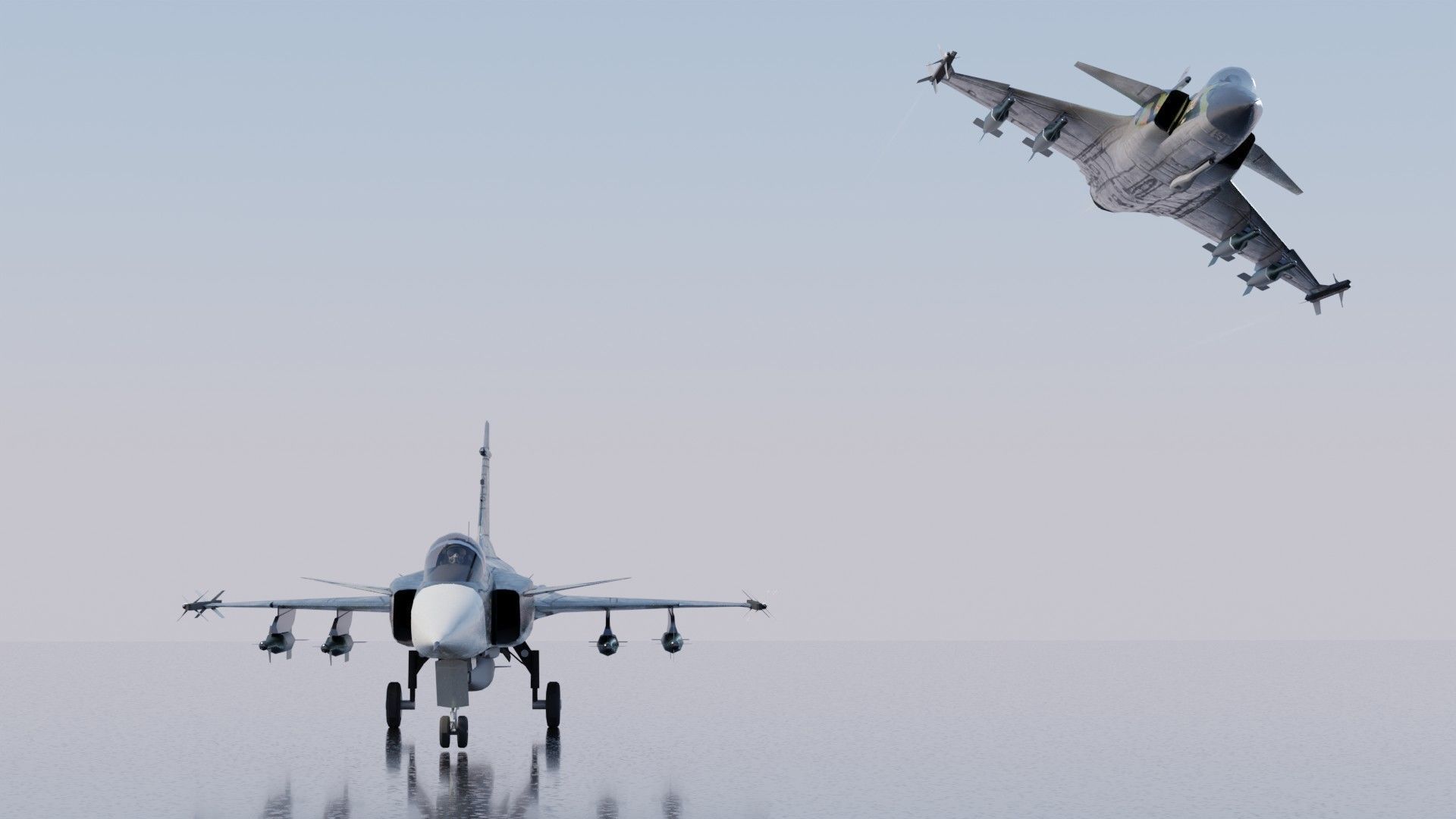 SAAB JAS-39 Gripen Low-poly 3D model_18