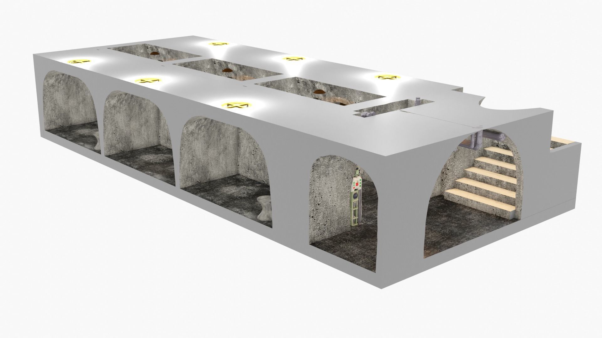 Jabbas Throne Room - Set 7EF - Prison Area 1-6 scale 3D print model_26