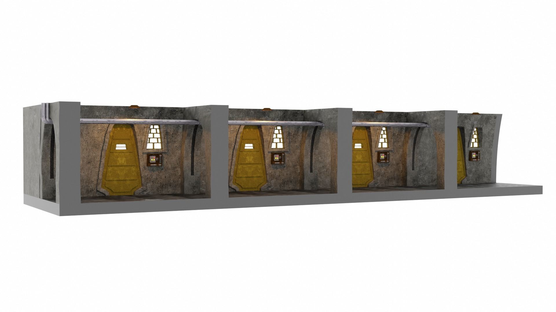 Jabbas Throne Room - Set 7EF - Prison Area 1-6 scale 3D print model_21