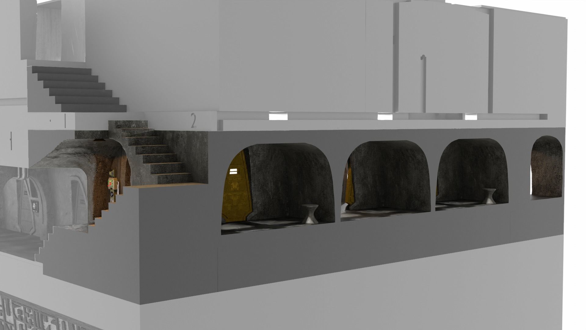 Jabbas Throne Room - Set 7EF - Prison Area 1-6 scale 3D print model_18