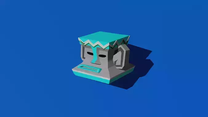 SHHH Totem from Spongebob battle for bikini bottom Low-poly 3D model