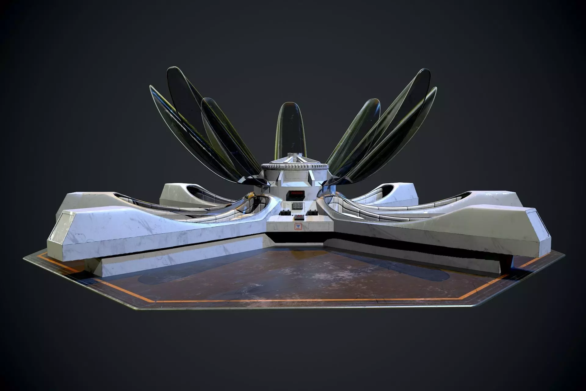 Hypersleep Chamber ALIEN 3D model_0