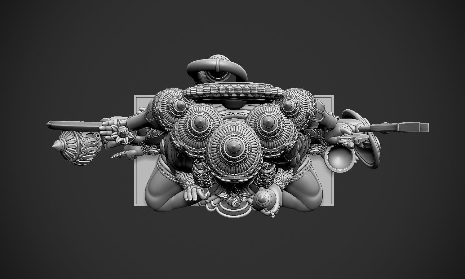 Panchmukhi Hanuman 3D print model_13