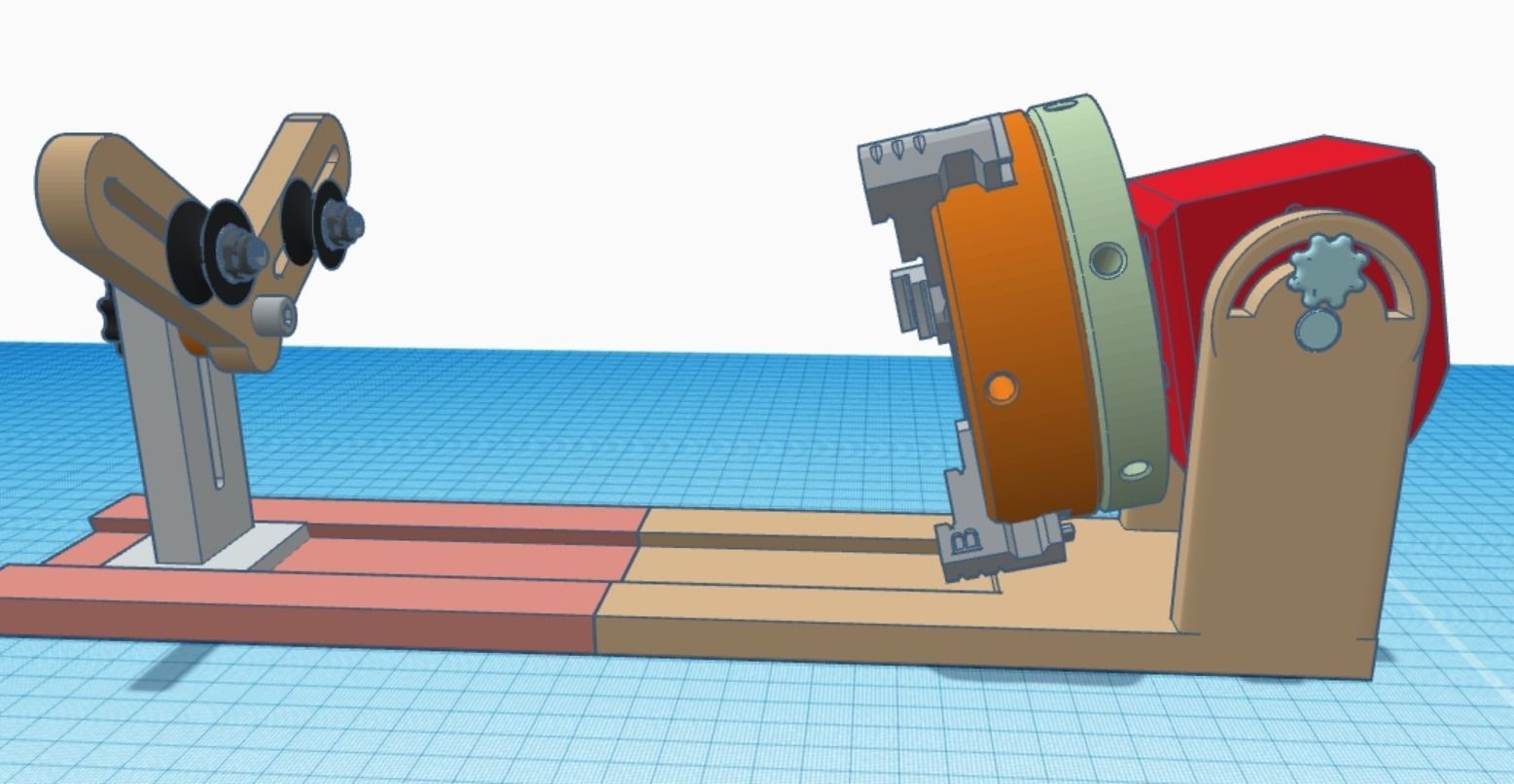 DIY CHUCK ROTARY  Y AXIS FOR LASER ENGRAVER 3D print model_10