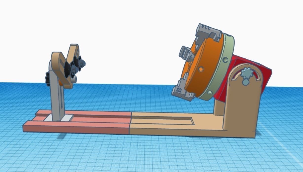 DIY CHUCK ROTARY  Y AXIS FOR LASER ENGRAVER 3D print model_11