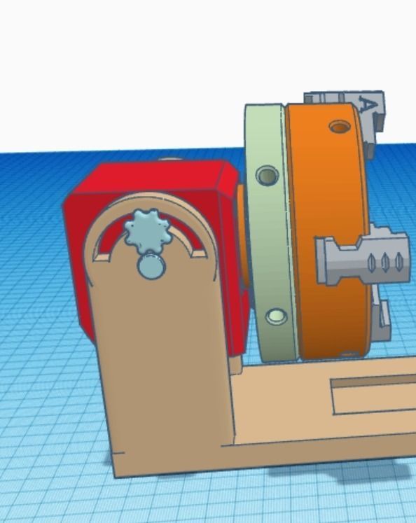 DIY CHUCK ROTARY  Y AXIS FOR LASER ENGRAVER 3D print model_7