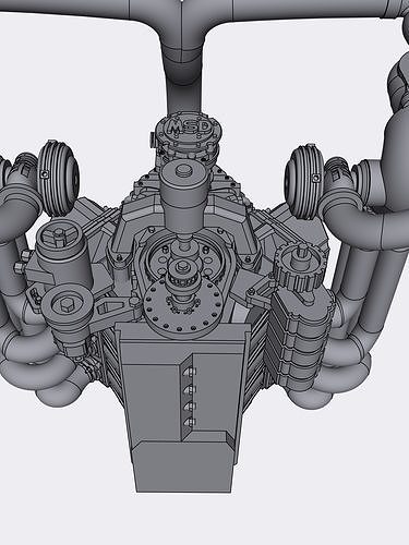 Twin Turbo Hemi Supercharged Complete High Detail 3D print model 3D print model 7