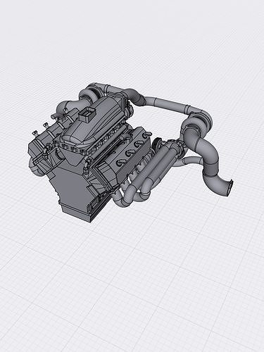 Twin Turbo Hemi Supercharged Complete High Detail 3D print model 3D print model 6