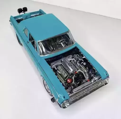 Twin Turbo Hemi Supercharged Complete High Detail 3D print model 3D print model