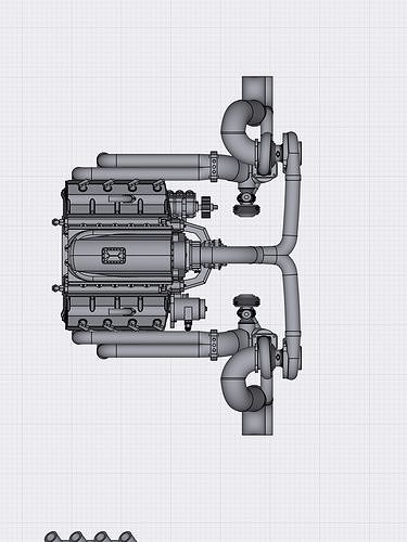 Twin Turbo Hemi Supercharged Complete High Detail 3D print model 3D print model 5