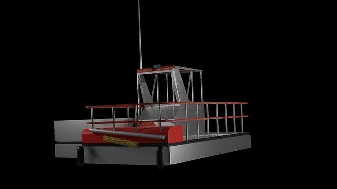 Boat model with ladder Free 3D model