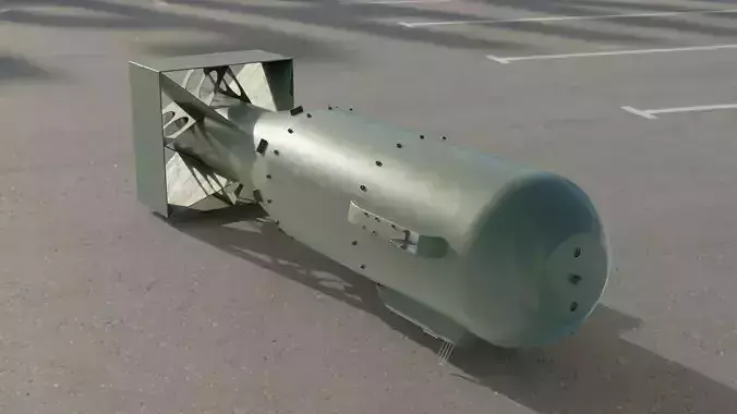 Little Boy nuclear bomb Low-poly 3D model
