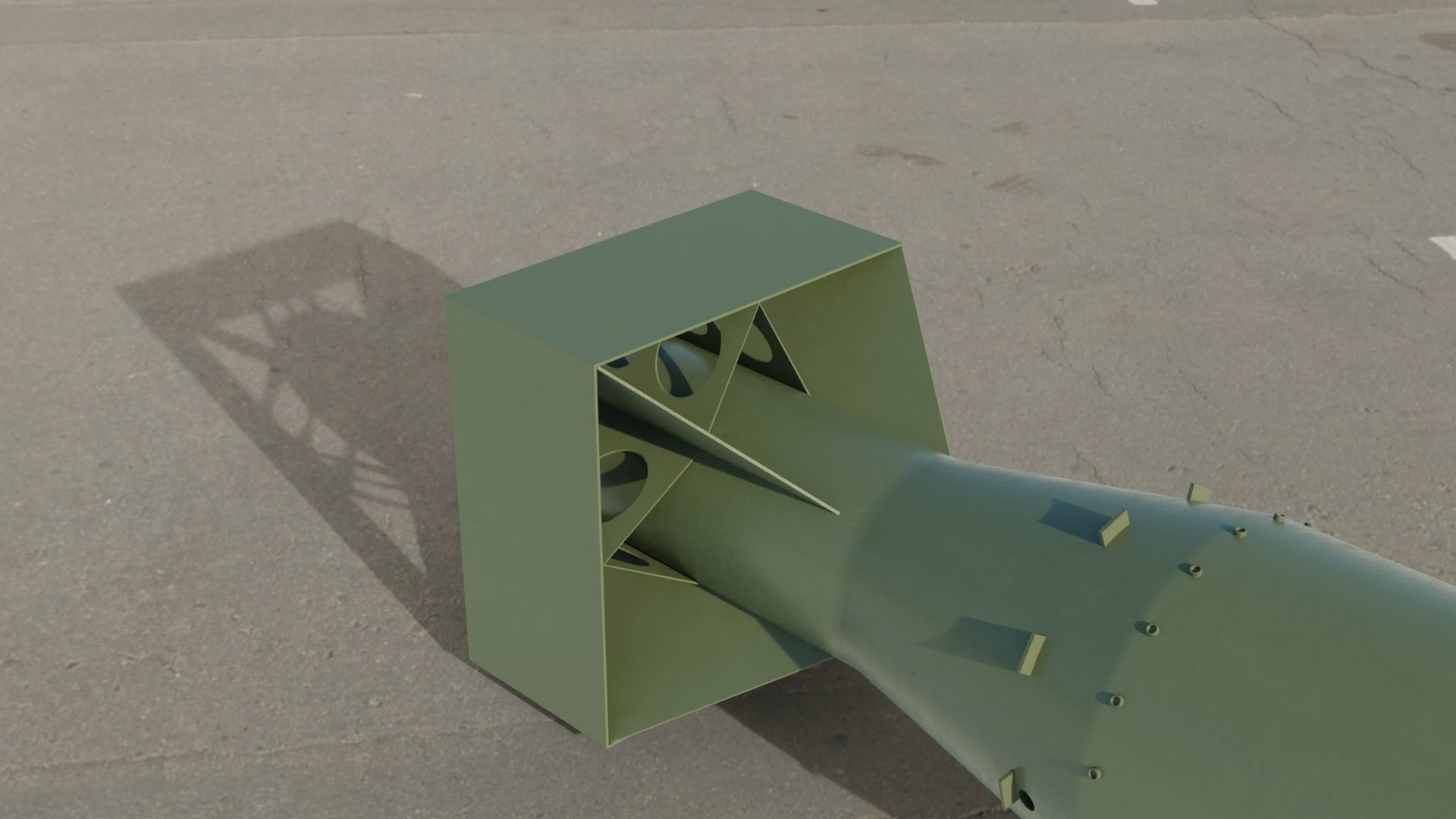 Little Boy nuclear bomb Low-poly 3D model_10