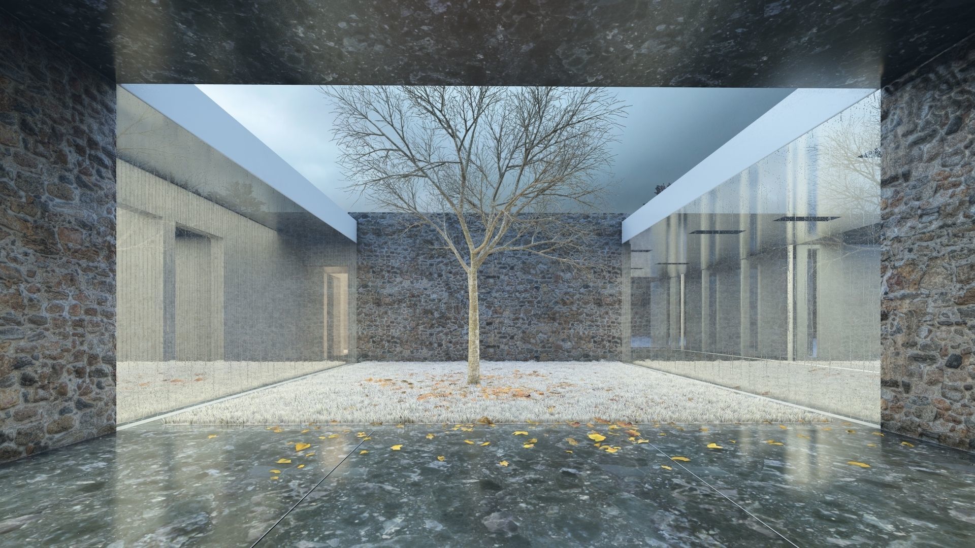 Modern Transparent House 3D model_5