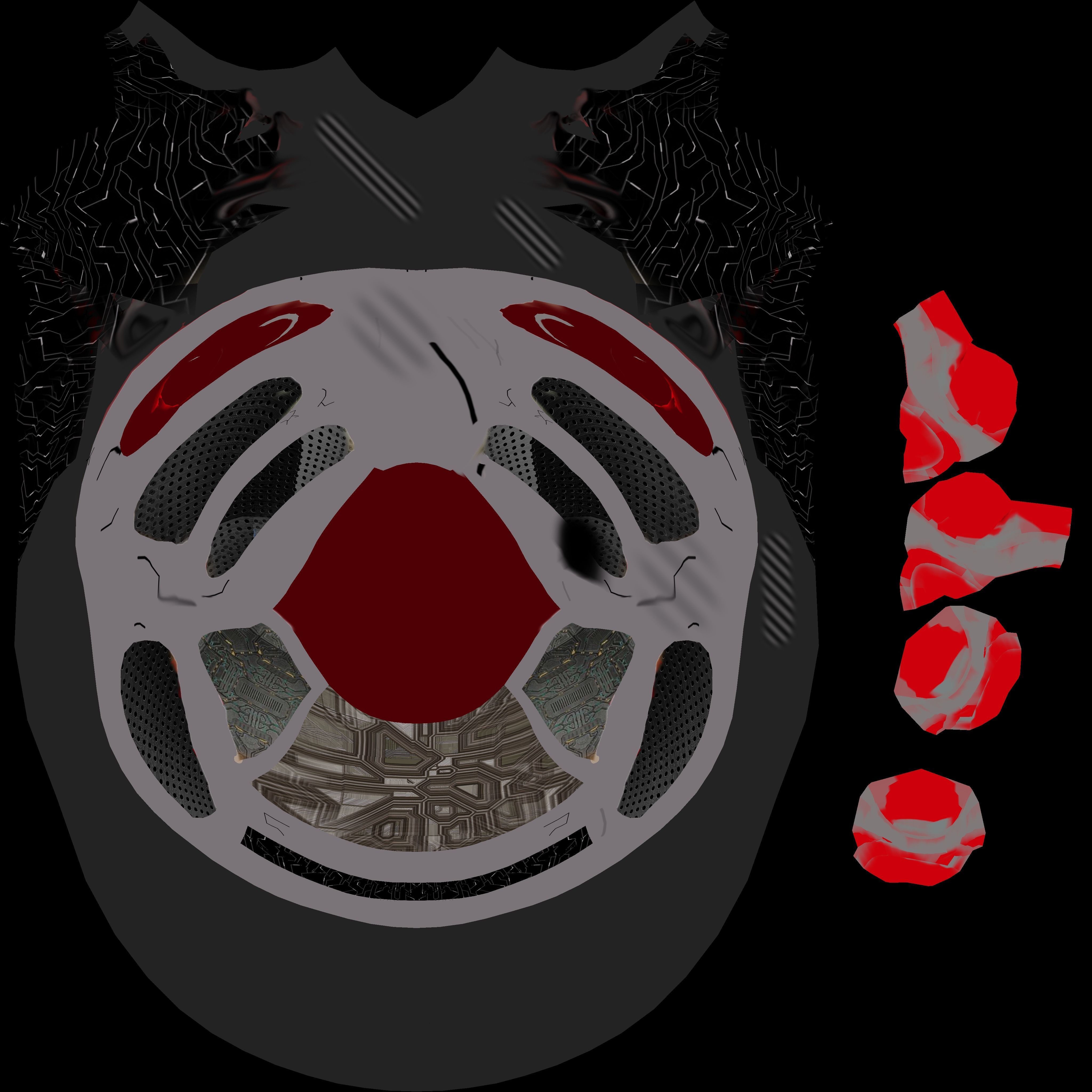 space helmet with horns Low-poly 3D model_5