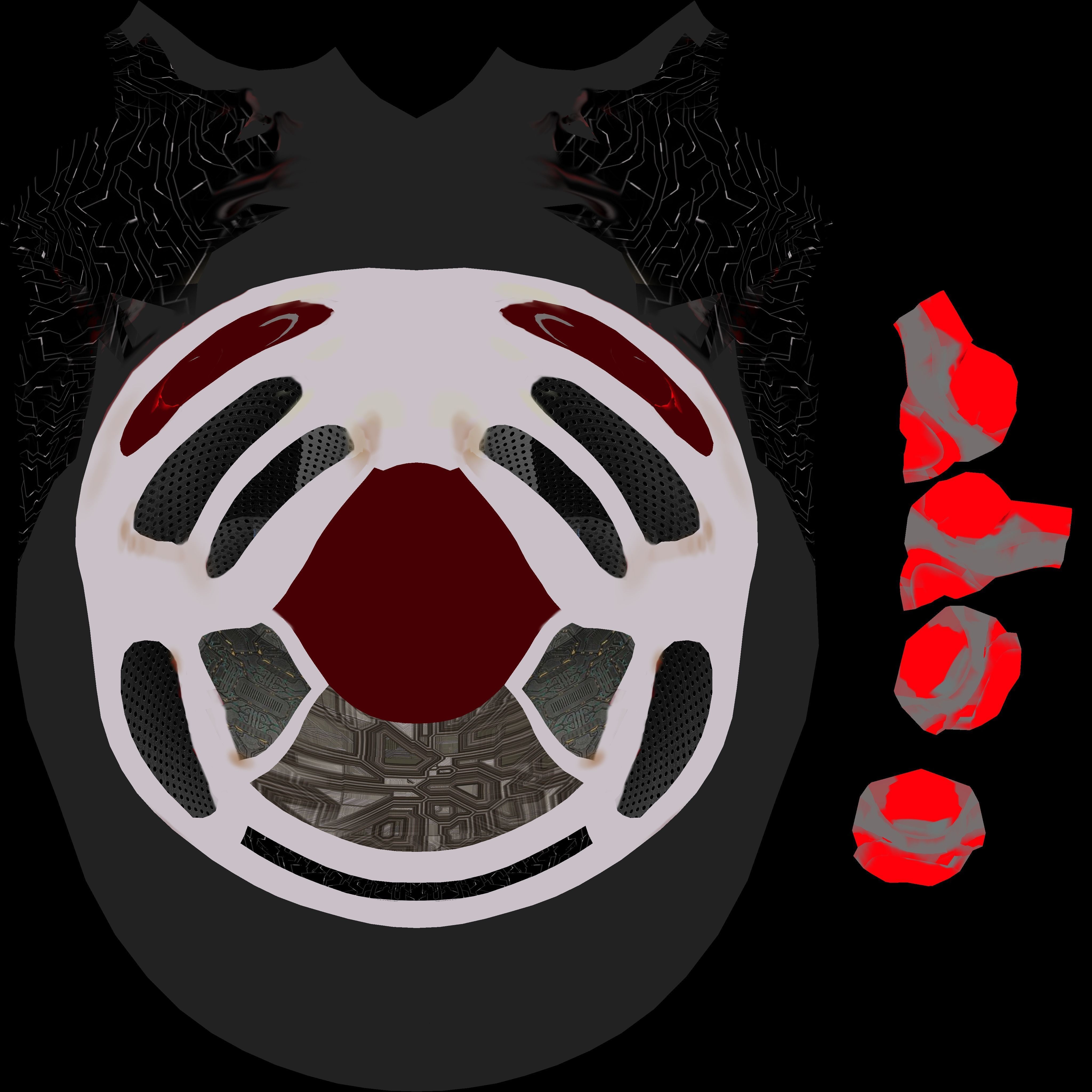 space helmet with horns Low-poly 3D model_4