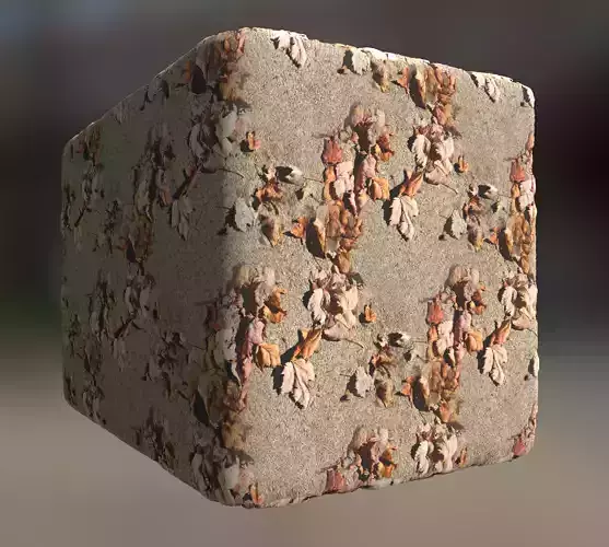Leafy Concrete Seamless Material