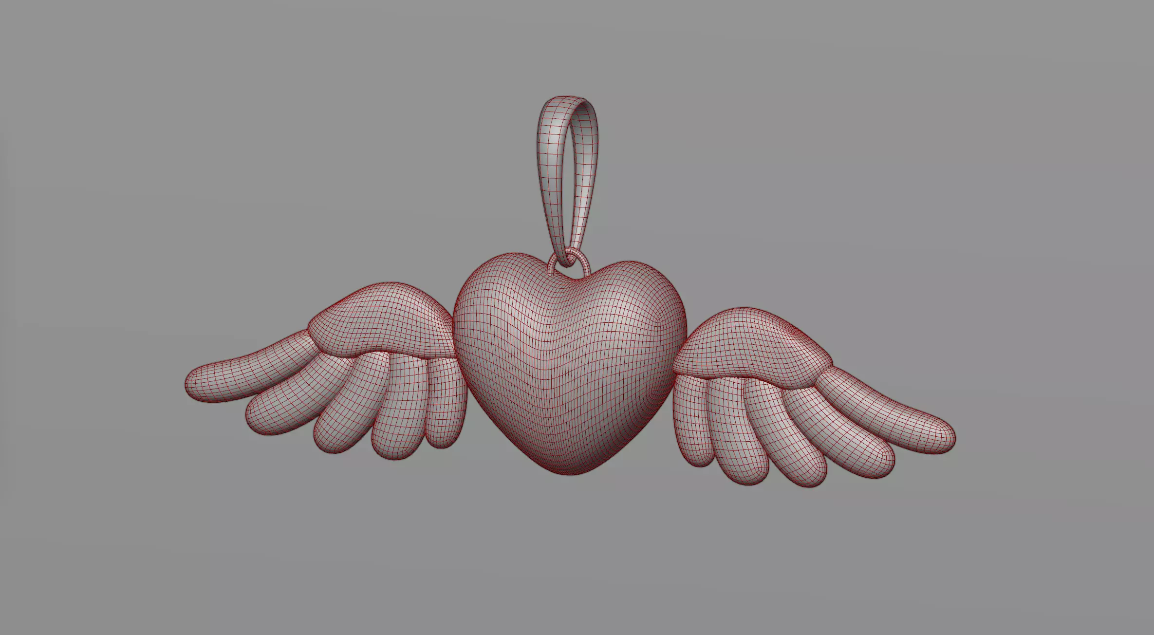Heart pendant 3 3D model_0