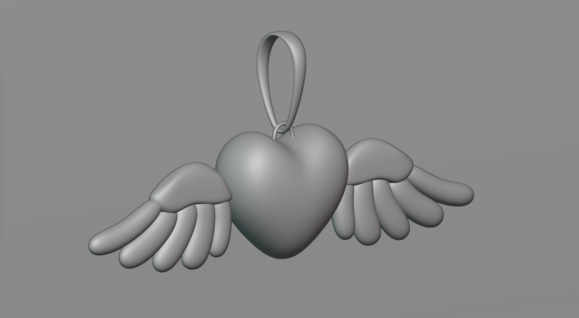 Heart pendant 3 3D model_3