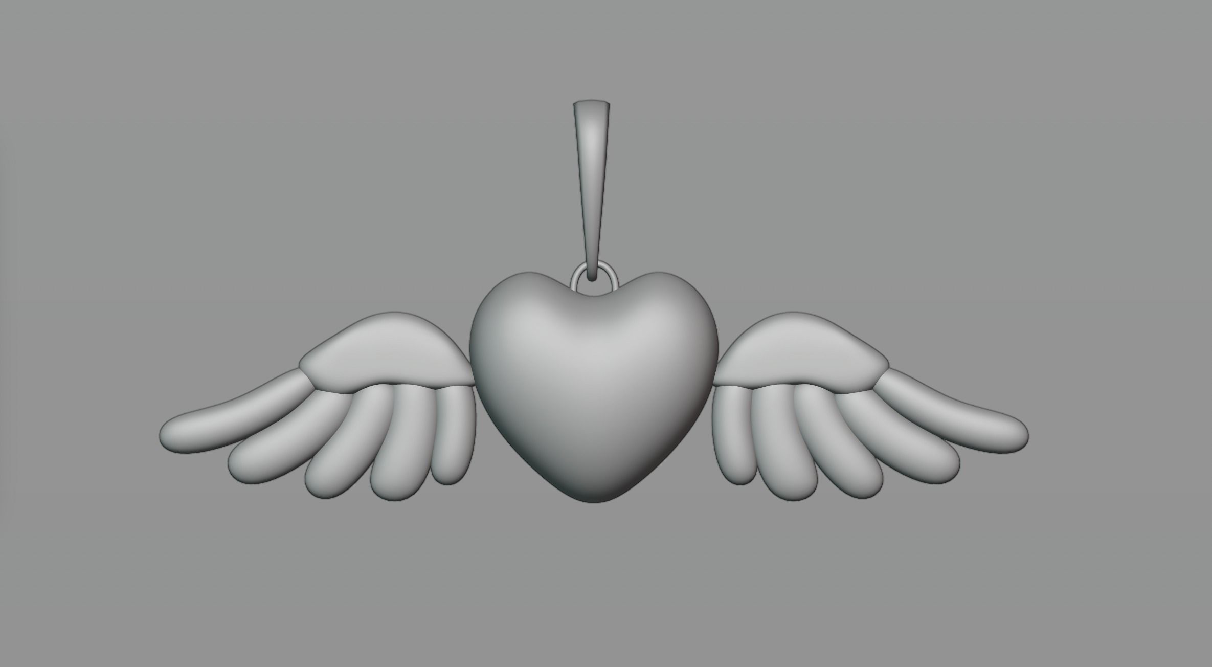 Heart pendant 3 3D model_1