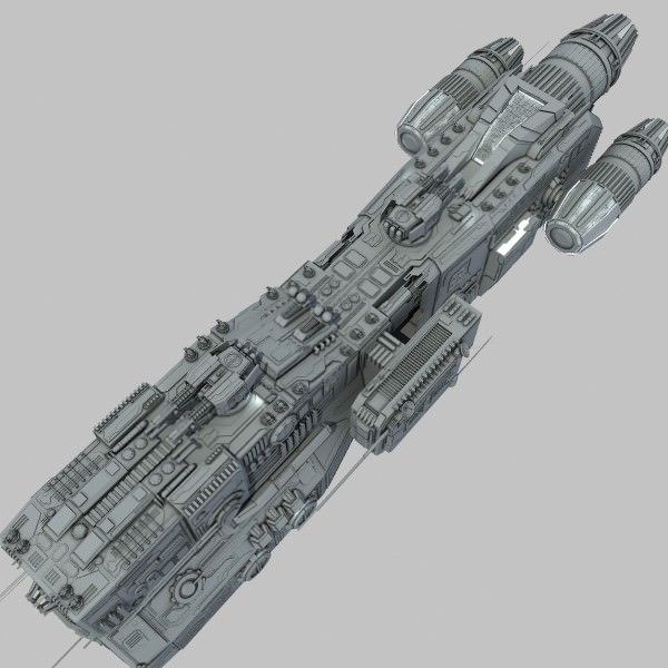 Light Cruiser - Preacher class 3D model_2