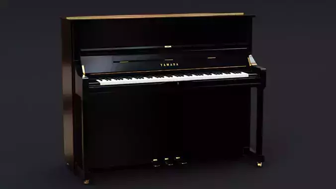 Yamaha Digital Piano - Black 3D model