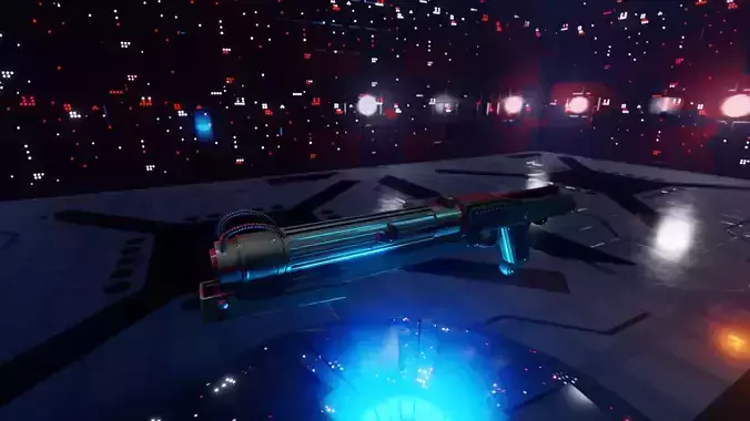 DC-15A Blaster rifle stage 3D Model