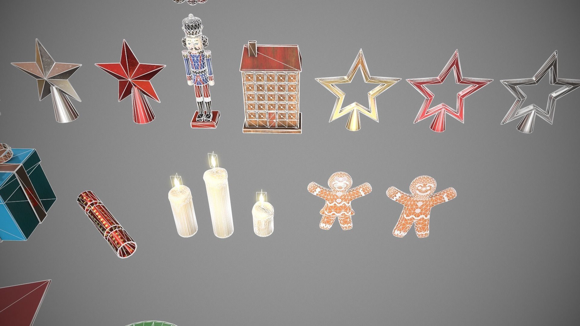 Christmas Props Pack - 25 Unique Assets Low-poly 3D model_15