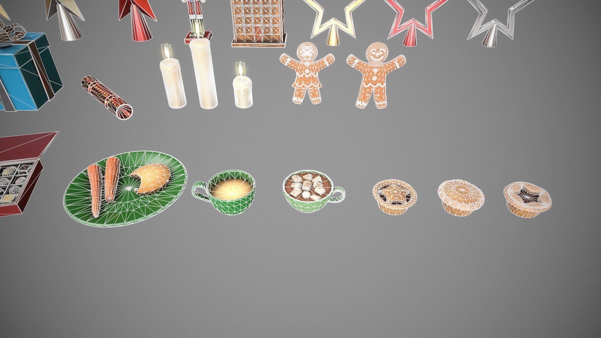 Christmas Props Pack - 25 Unique Assets Low-poly 3D model_16