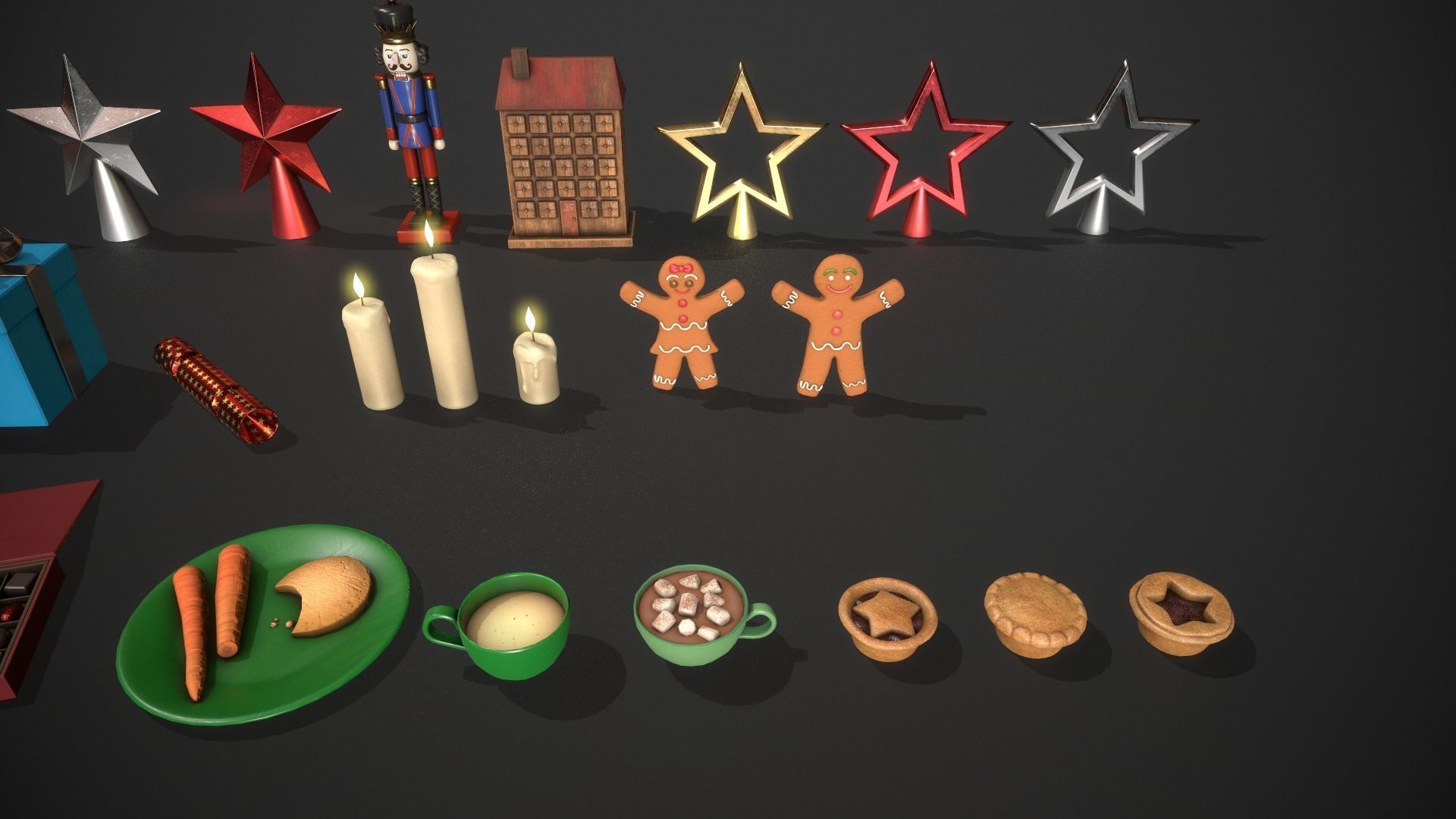Christmas Props Pack - 25 Unique Assets Low-poly 3D model_7