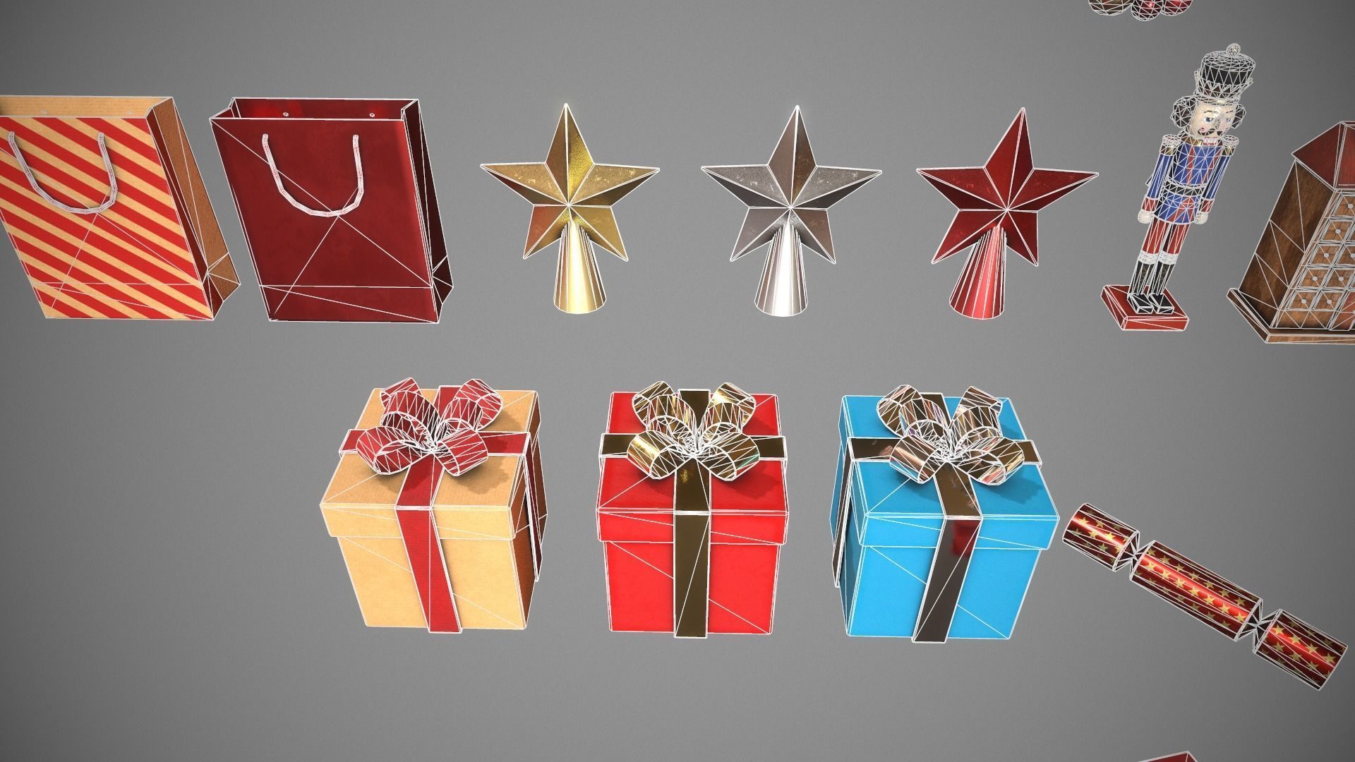 Christmas Props Pack - 25 Unique Assets Low-poly 3D model_14