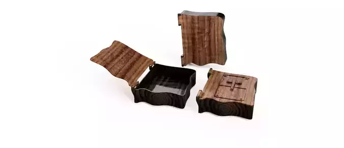 Biblia pair of wooden boxes 3D print model