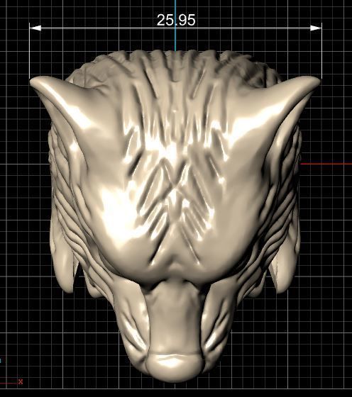 wolf Ring 3D print model_7
