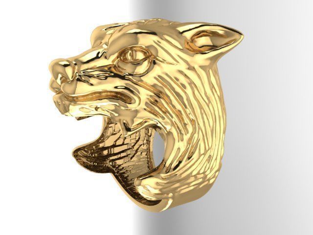 wolf Ring 3D print model_2
