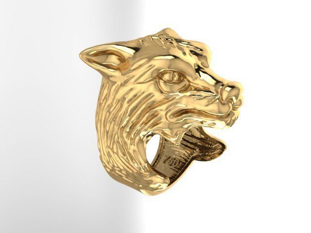 wolf Ring 3D print model_1