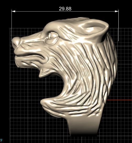 wolf Ring 3D print model_8