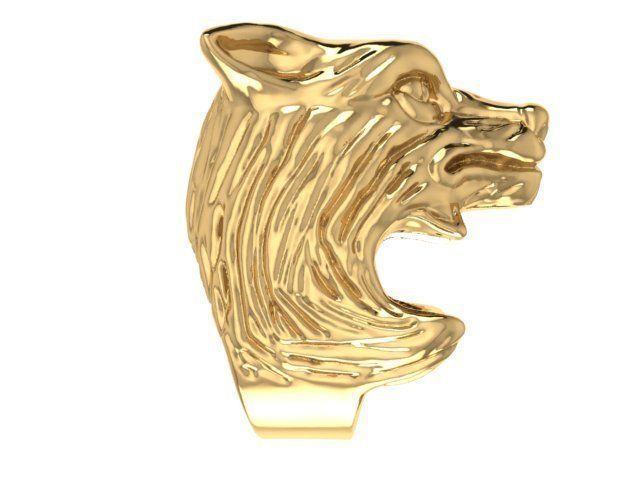 wolf Ring 3D print model_4