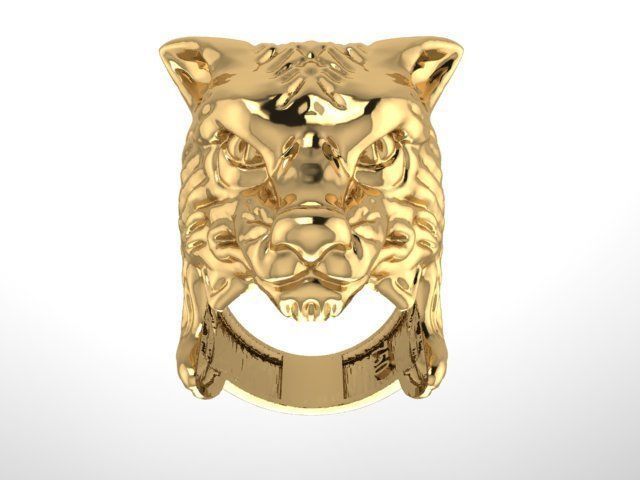 wolf Ring 3D print model_3