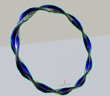 Blue ring type 3 3D model_1