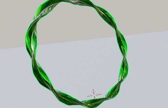 Green ring type 3 3D model_5