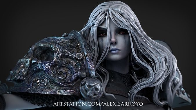 Female Lich King 3D print model
