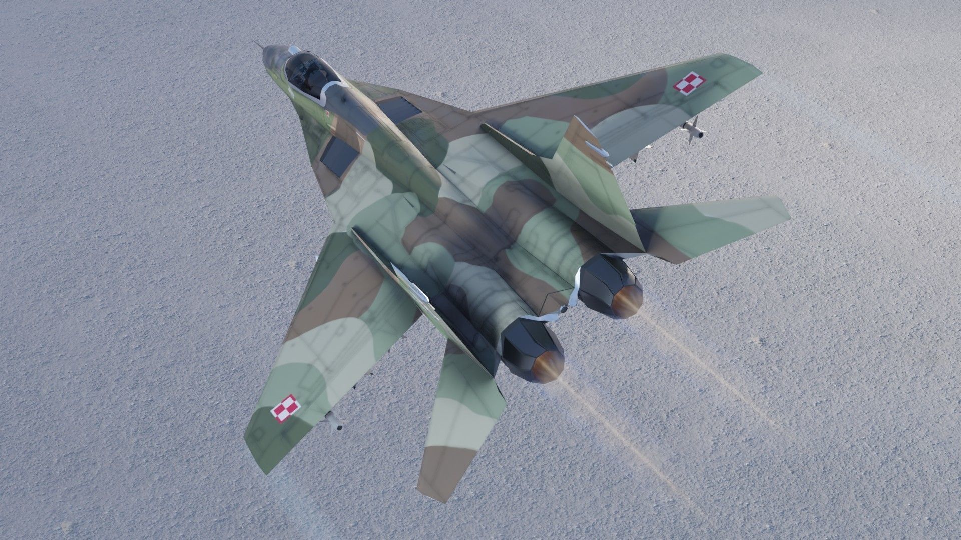 MIG-29 Fulcrum Ghost of Kyiv Low-poly 3D model_15