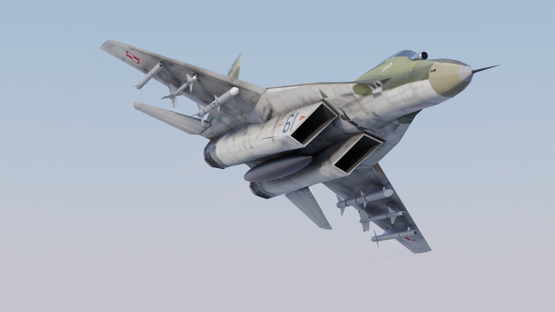 MIG-29 Fulcrum Ghost of Kyiv Low-poly 3D model_12