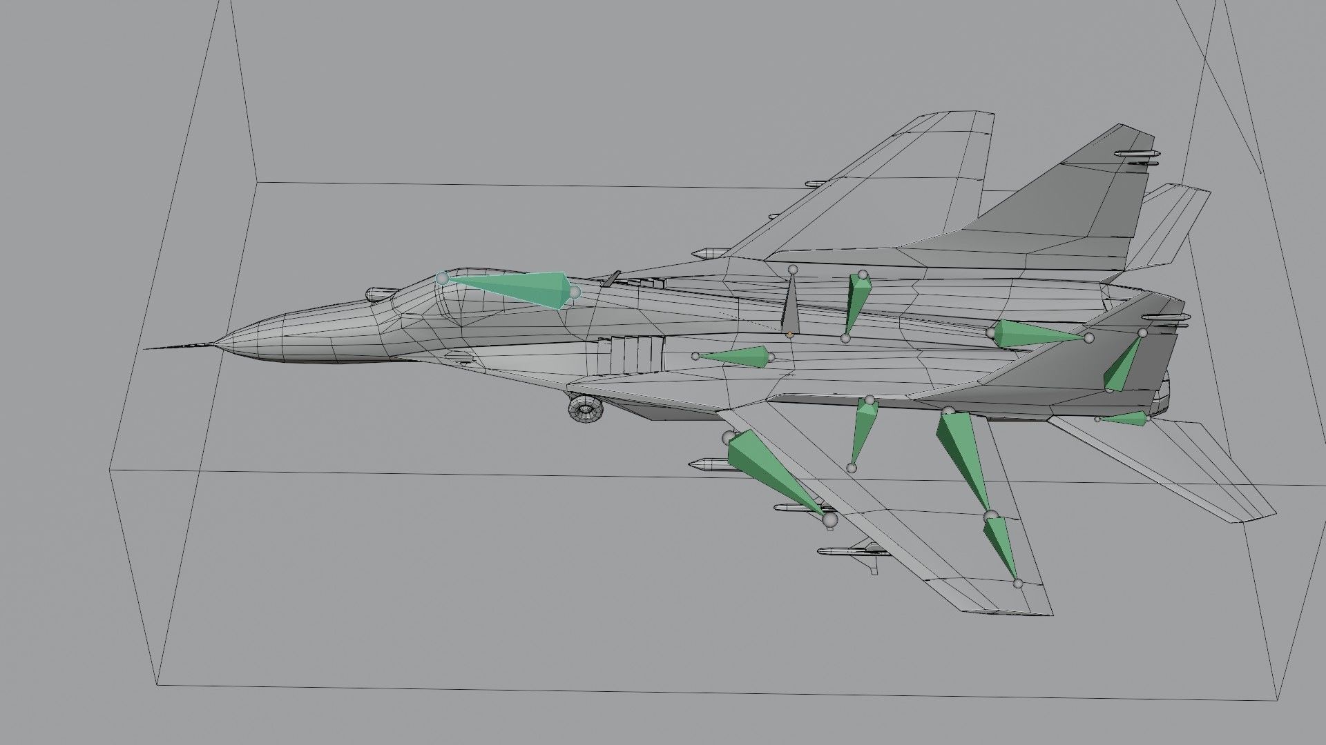 MIG-29 Fulcrum Ghost of Kyiv Low-poly 3D model_21